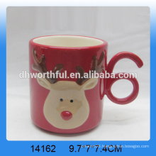 Lovely Custom Ceramic deer Christmas Mug